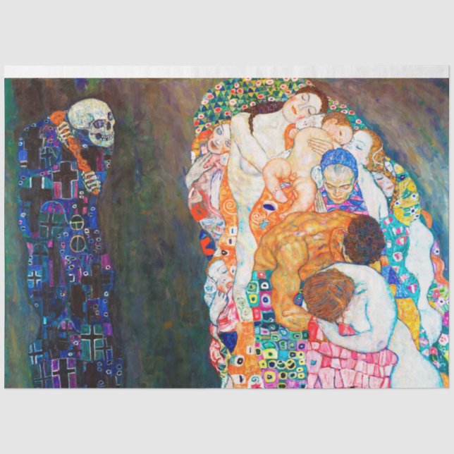 Papier Mousseline La mort et la vie, Gustav Klimt (Recto)