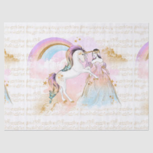 Papier Mousseline La musique de princesse Rainbow de licorne tient