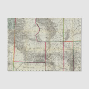 Papier Mousseline La nouvelle carte de Holt, Wyoming