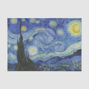 Papier Mousseline La nuit étoilée de Van Gogh