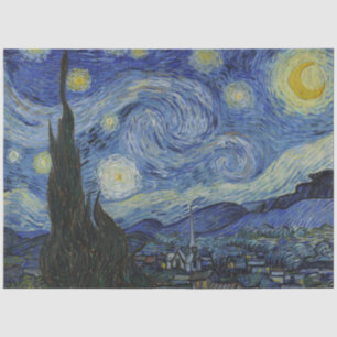 Papier Mousseline La Nuit étoilée (Vincent van Gogh) (Art célèbre)