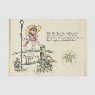 Papier Mousseline La petite Bo-Peep : Classique Kate Greenaway Nurse