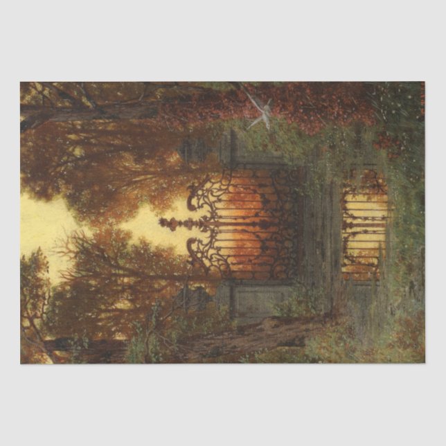 Papier Mousseline La porte du château (par Ferdinand Knab) (Recto)