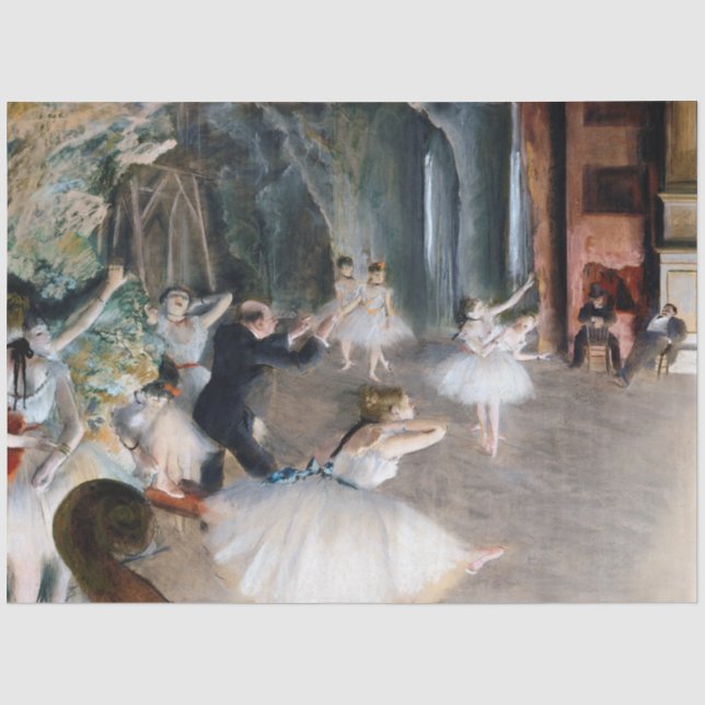Papier Mousseline La répétition sur scène, Edgar Degas (Recto)