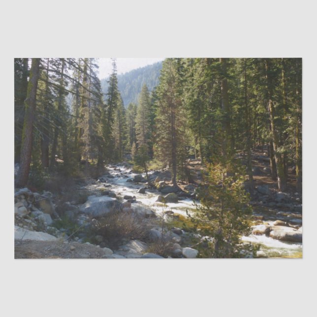 Papier Mousseline La rivière Kaweah dans le parc national de Sequoia (Recto)