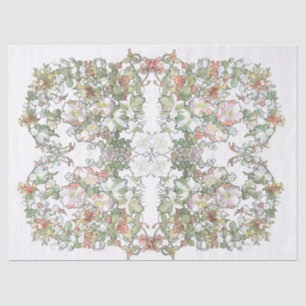 Papier Mousseline La rose trémière de Nouveau d'art de Mucha fleurit