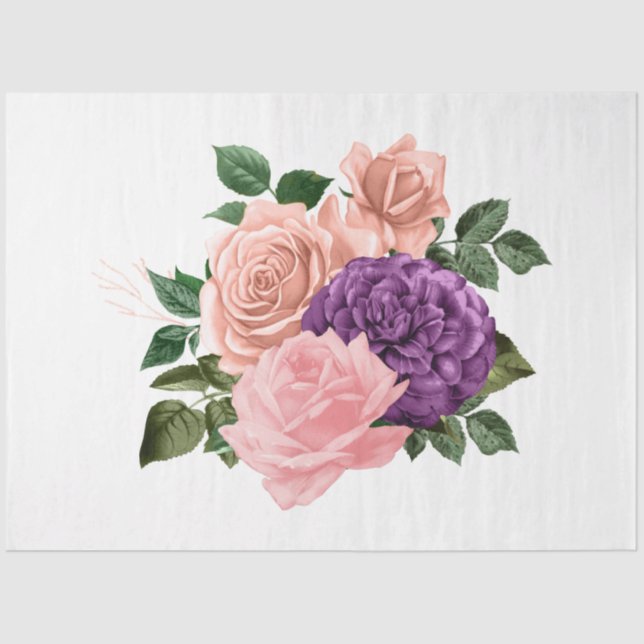 Papier Mousseline La série Bouquet Design 170 (Recto)