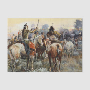 Papier Mousseline « La Trêve » Art occidental par Charles M Russell