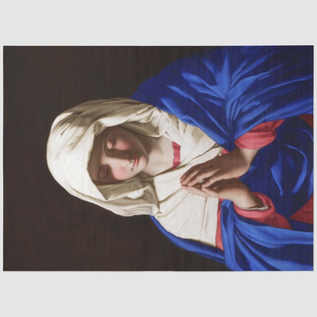 Papier Mousseline La Vierge de la prière, Sassoferrato (Recto)