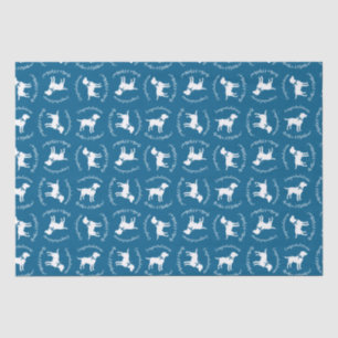 Papier Mousseline Labrador Chien Baby shower Blue Boy Lab