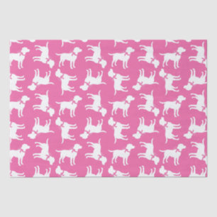 Papier Mousseline Labrador Chien Baby shower Rose Girl Lab