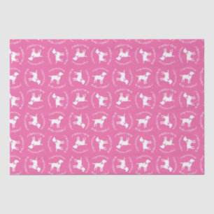 Papier Mousseline Labrador Chien Baby shower Rose Girl Lab
