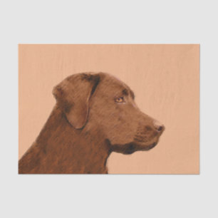 Papier Mousseline Labrador Retriever (Chocolat) Peinture - Chien Art