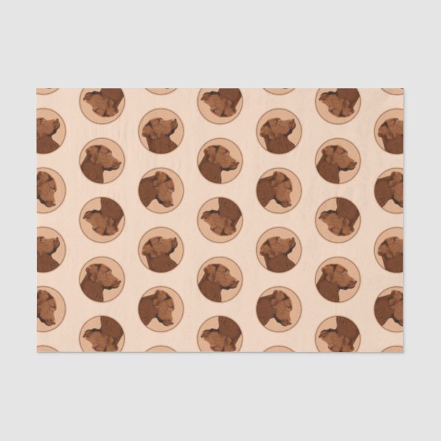 Papier Mousseline Labrador Retriever Peinture Chocolat Lab Chien Art (Recto)