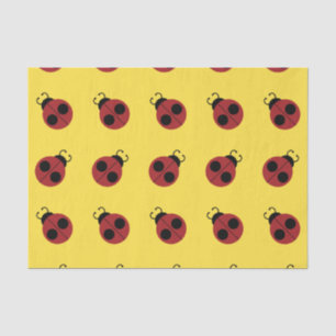 Papier Mousseline Ladybug 60s rétro cool rouge jaune
