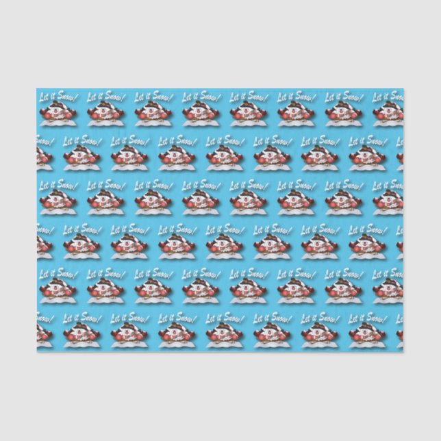 Papier Mousseline Laisser neiger Snowmen (Recto)