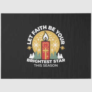 Papier Mousseline Laissez Faith être votre plus brillant Star Candle