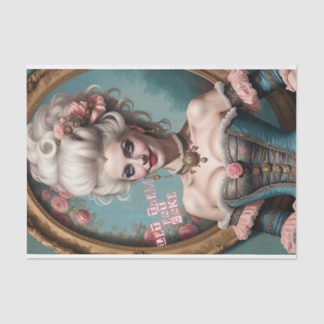 Papier Mousseline Laissez-Les Manger Du Gâteau Marie Antoinette Papi (Recto)