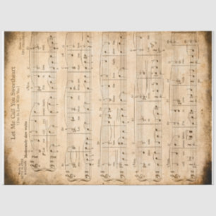 Papier Mousseline Laissez-Moi Vous Appeler Chérie Musique Découpage