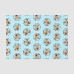 Papier Mousseline Lakeland Terrier Peinture Cute Original Chien Art