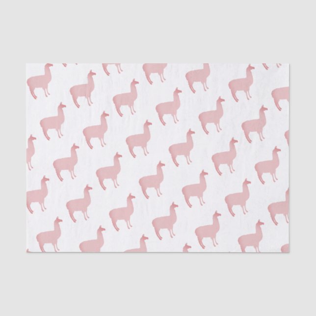 Papier Mousseline Lama rose (Recto)