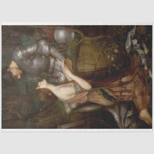 Papier Mousseline Lamia and the Soldier (par John William Waterhouse (Recto)