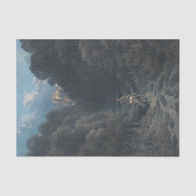 Papier Mousseline Lancelot approchant le château d'Astolat (Recto)