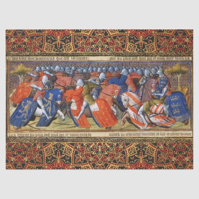 Papier Mousseline Lancelot du lac dans le tournoi de Camelot (Recto)