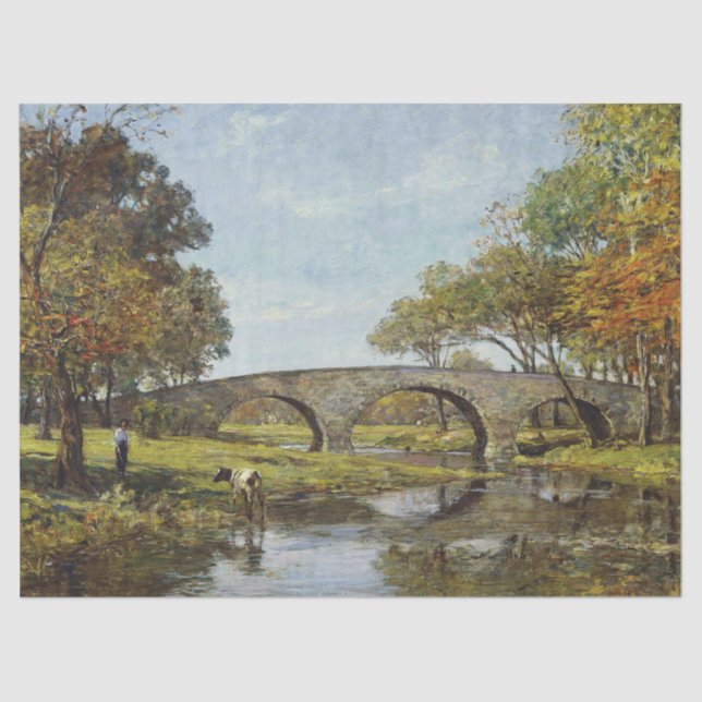 Papier Mousseline L'Ancien Pont (par Theodore Robinson) (Recto)