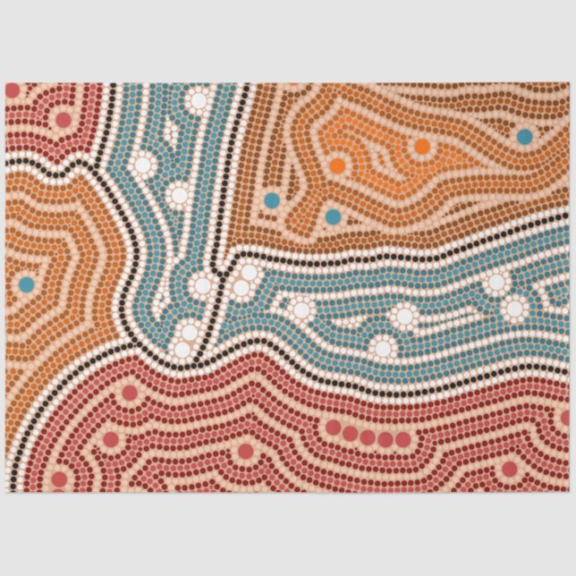 Papier Mousseline Landschaft vor der Besiedelung (Recto)