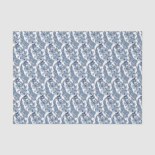 Papier Mousseline Lapin Blanc Bleu Whimsical Lapin Floral Pâques