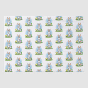 Papier Mousseline Lapin de Pâques et les œufs de Pâques colorés