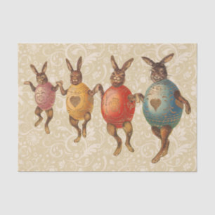 Papier Mousseline Lapin de Pâques Œufs Dansants