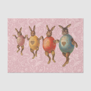 Papier Mousseline Lapin de Pâques Œufs Dansants
