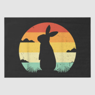 Papier Mousseline Lapin Retro Vintage 80s Style Bunny Lover
