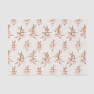 Papier Mousseline lapins de ballerine mignons en tutus roses
