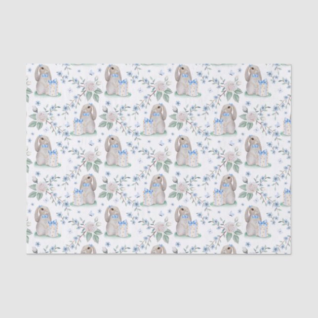 Papier Mousseline Lapins de printemps (Recto)