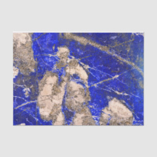 Papier Mousseline Lapis Abstrait Lazuli Granite Bleu