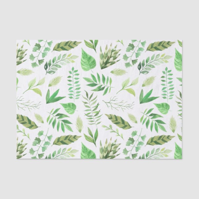 Papier Mousseline L'aquarelle laisse la verdure | (Recto)
