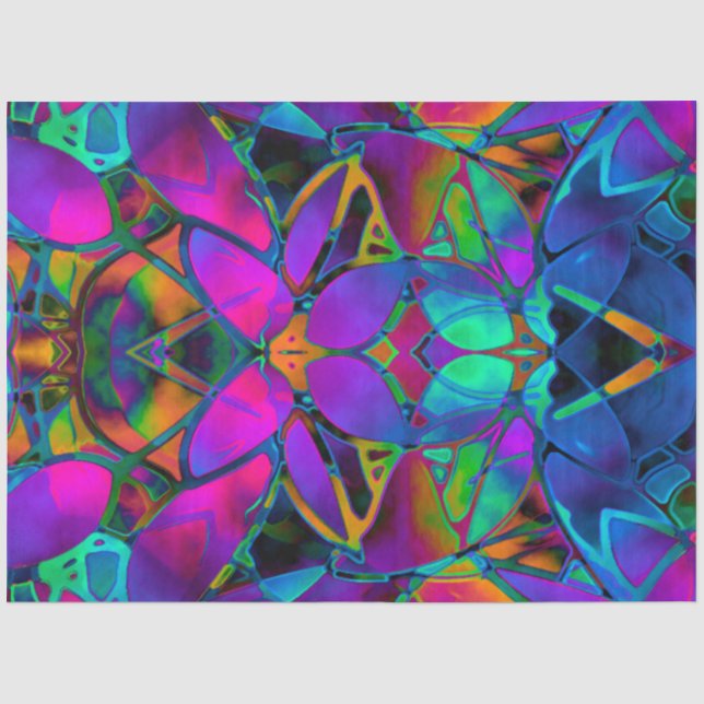 Papier Mousseline L'art fractal floral du papier de tissus (Recto)