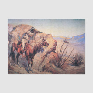 Papier Mousseline L'art occidental de Frederic Remington “Embuscade 