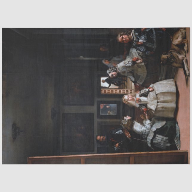 Papier Mousseline Las Meninas, les domestiques d'honneur, Diego Vela (Recto)
