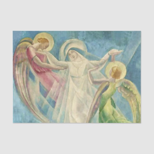 Papier Mousseline « L'Assomption de Marie » d'Angel Zarraga (Recto)