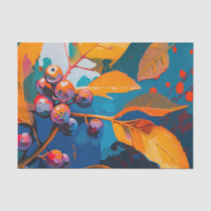 Papier Mousseline L'automne laisse de l'huile peinte. feuillage d'au