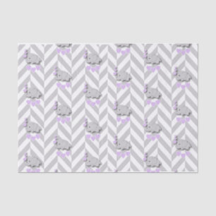 Papier Mousseline Lavande et baby shower gris d'éléphant