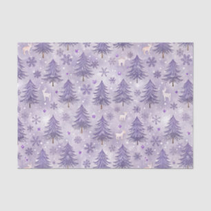 Papier Mousseline Lavande Noël hiver