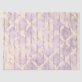 Papier Mousseline Lavender Damask avec écriture Découpage