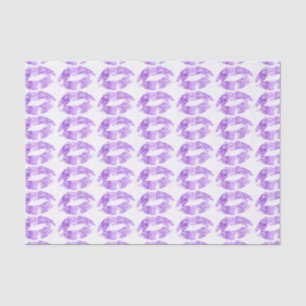 Papier Mousseline Lavender Parties scintillant lèvres Kiss Motif