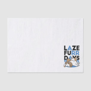Papier Mousseline Laze Furr Days - Cute Lazy Cats Design