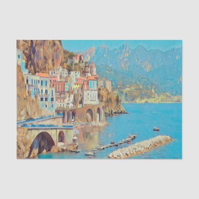 Papier Mousseline ldp ATRANI - Côte d'Amalfi - (Recto)